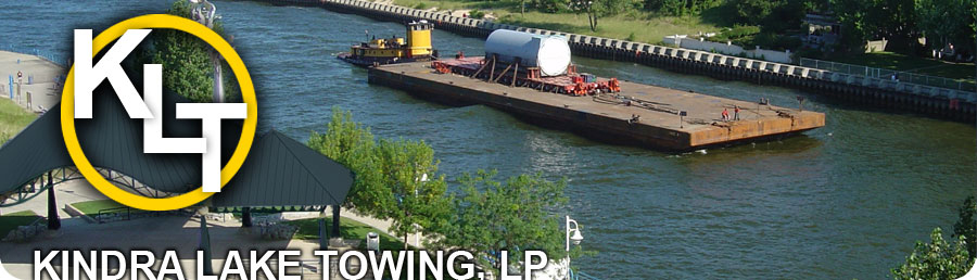 barge towing on Lake Michigan